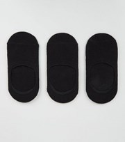 New Look Girls 3 Pack Black Invisible Socks
